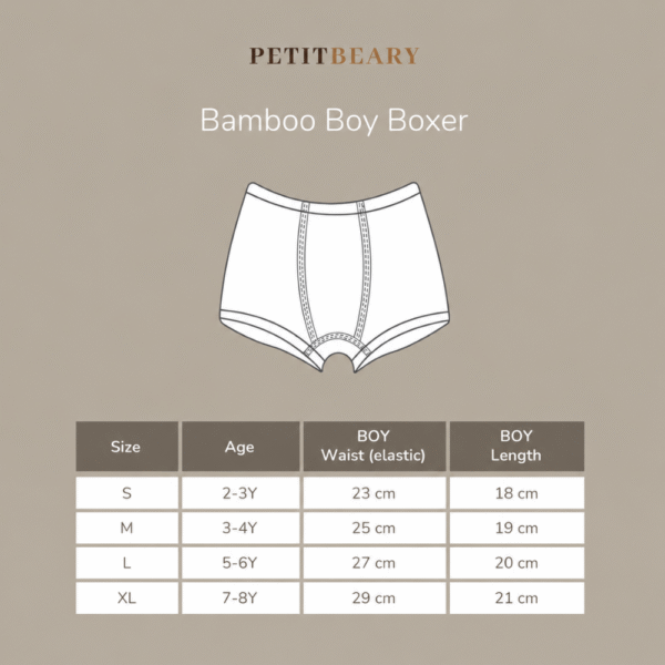 Bamboo Boy Boxer Brief 2-8Y Pack of 2pcs Cradle & Gallop | Boxer Anak Laki-Laki Petit Beary