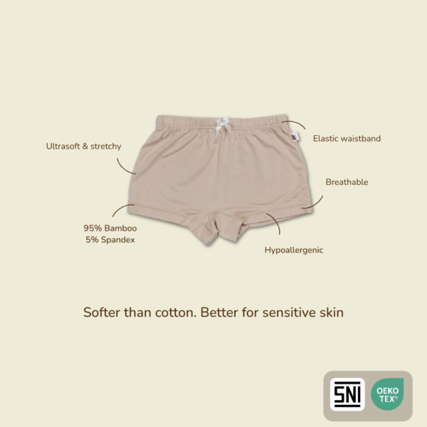 Bamboo Girl Boxer Brief 2-8Y Pack of 2pcs Cradle & Gallop | Boxer Anak Perempuan Petit Beary