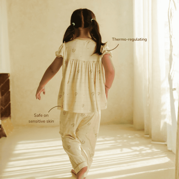 Bamboo Girl Puff Sleeve Pyjamas 1- 8Y | Petit Beary
