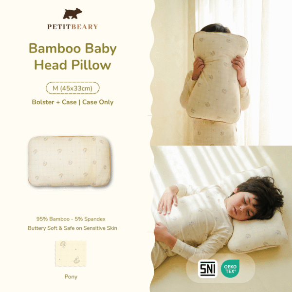 Bamboo Baby Toddler Head Pillow M 33x46cm Cradle & Gallop | Petit Beary