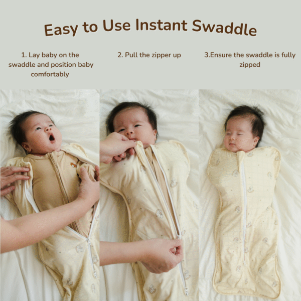 Bamboo Instant Swaddle Newborn 0- 3M Cradle & Gallop | Petit Beary