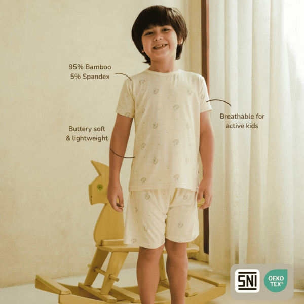 Bamboo Kids Basic Tee Set 1-8Y Cradle & Gallop | Petit Beary