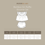 Bamboo Girl Ruffle Bloomer Set 0- 12M Cradle & Gallop | Petit Beary