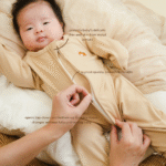 Bamboo Long-Sleeve Zipper Sleepsuit 0-18M Cradle & Gallop| Petit Beary