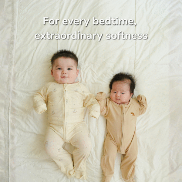 Bamboo Long-Sleeve Zipper Sleepsuit 0-18M Cradle & Gallop| Petit Beary