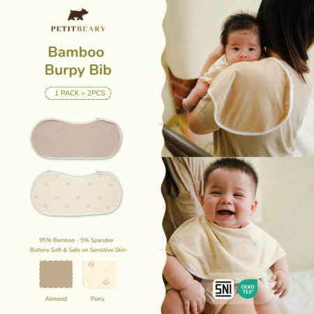 Bamboo Burpy Bibs Pack of 2pcs | Burp Cloth Bib Anti Gumoh Petit Beary