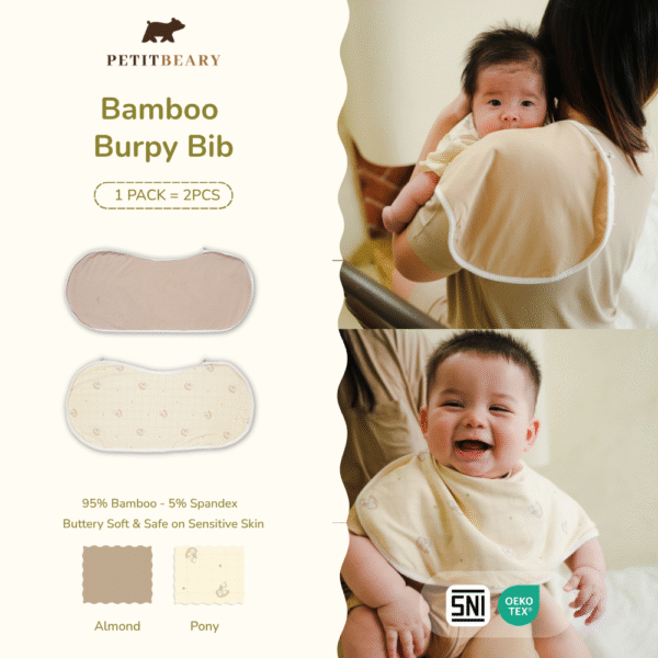 Bamboo Burpy Bibs Pack of 2pcs | Burp Cloth Bib Anti Gumoh Petit Beary