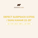 DEFECT SLEEPSACK 0.5TOG / SUHU KAMAR 22-25 derajat S (0-6M) M (6-18M) L (18-36M)