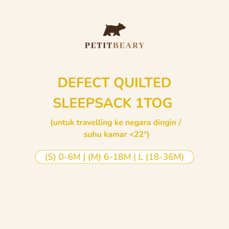 DEFECT QUILTED SLEEPSACK 1TOG untuk travelling ke negara dingin / suhu kamar <22 derajat S (0-6M) M (6-18M) L (18-36M)