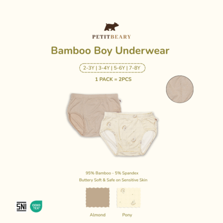 Bamboo Boy Underwear Brief 2-8Y Pack of 2pcs Cradle & Gallop | Celana Dalam Anak Laki-Laki Petit Beary