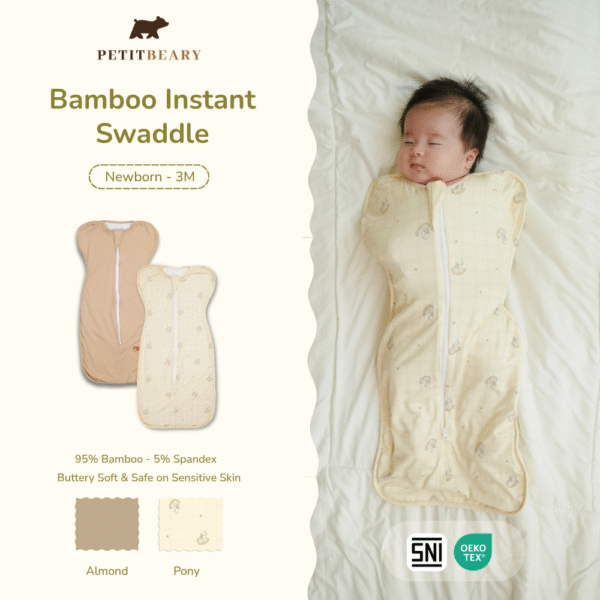 Bamboo Instant Swaddle Newborn 0- 3M Cradle & Gallop | Petit Beary