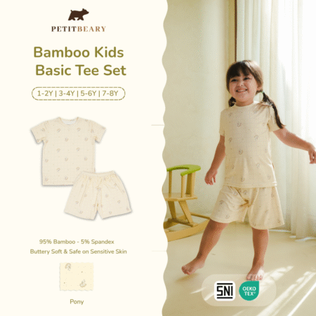 Bamboo Kids Basic Tee Set 1-8Y Cradle & Gallop | Petit Beary