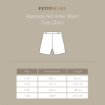 Bamboo Girl Inner Shorts Pack of 2pcs | Celana Dalaman Anak Perempuan Petit Beary