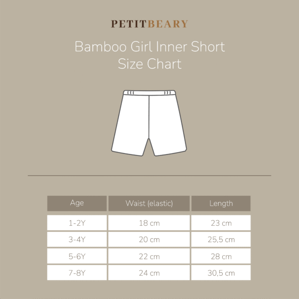Bamboo Girl Inner Shorts Pack of 2pcs | Celana Dalaman Anak Perempuan Petit Beary