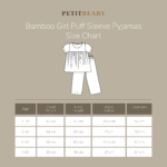 Bamboo Girl Puff Sleeve Pyjamas 1- 8Y | Petit Beary