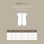 Bamboo Short-Sleeve Zipper Romper 0-18M | Petit Beary