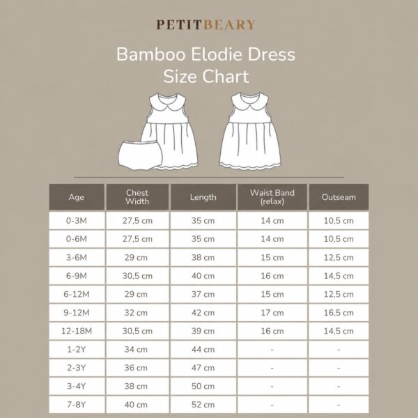 PETIT BEARY - Elodie Pure Bamboo Dress (0M - 8Y)