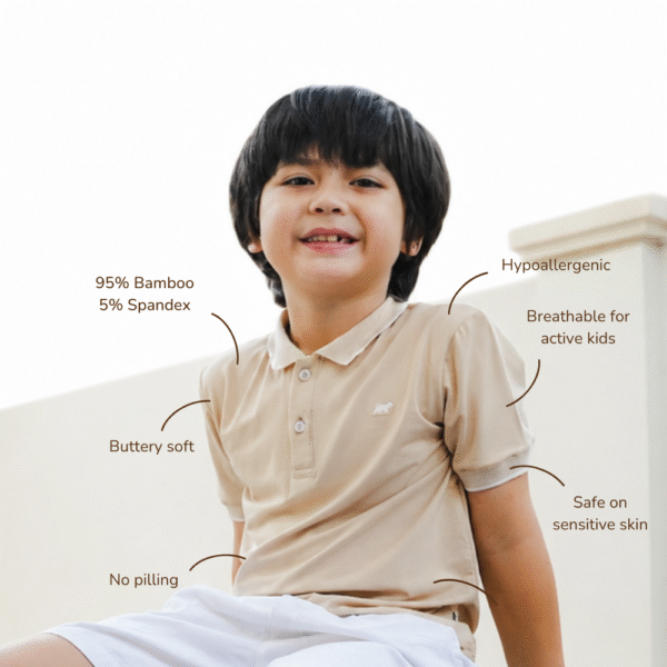 Bamboo Boy Classic Polo Top 1-6Y | Petit Beary