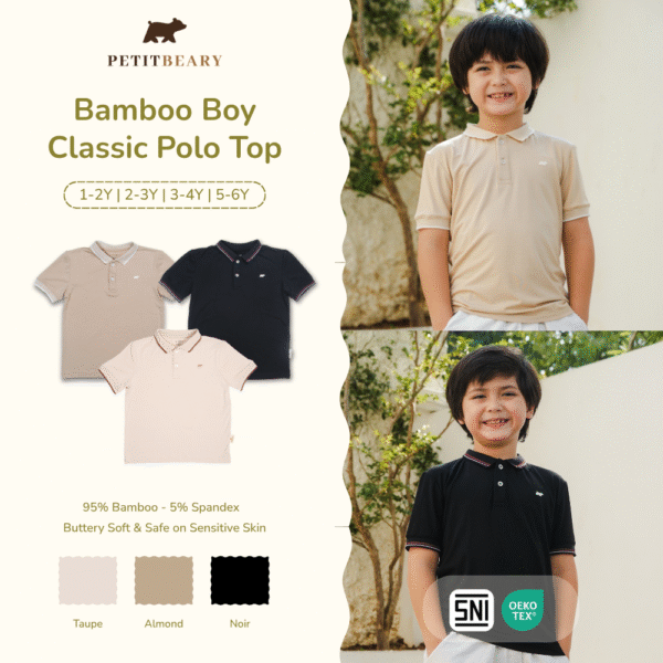 Bamboo Boy Classic Polo Top 1-6Y | Petit Beary