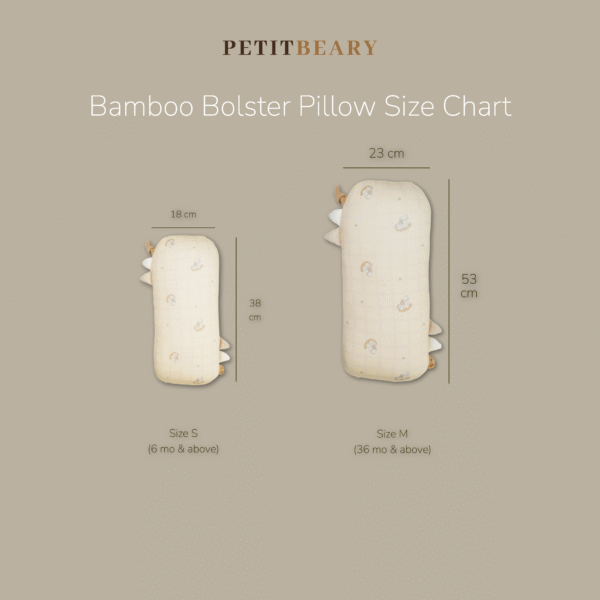 Bamboo Baby Toddler Bolster Pillow S-M Cradle & Gallop | Petit Beary