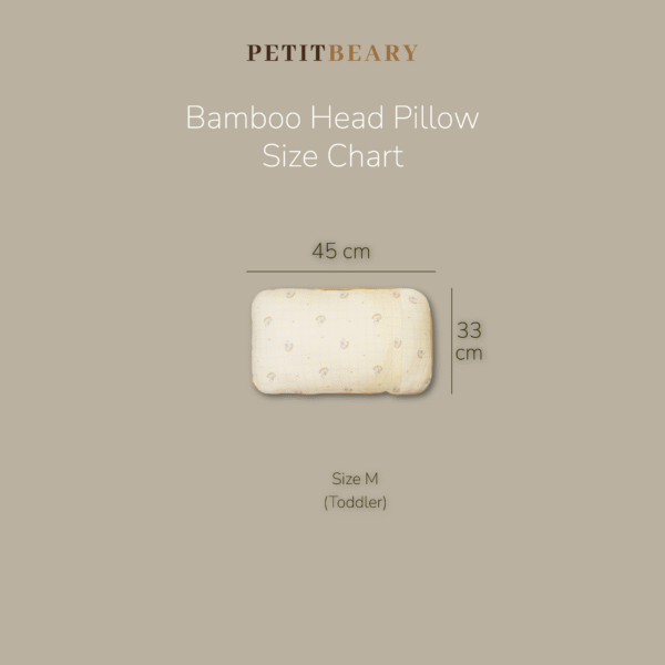Bamboo Baby Toddler Head Pillow M 33x46cm Cradle & Gallop | Petit Beary